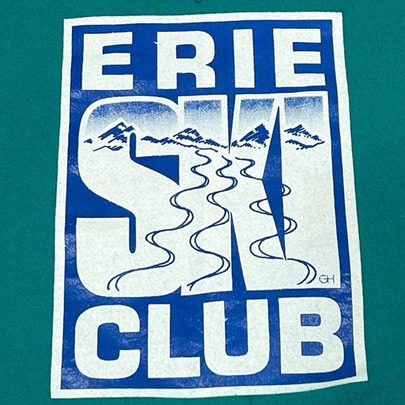 Vintage Erie PA Ski Club Pennsylvannia Travel Tourism Pullover Sweatshirt - Picture 3 of 4